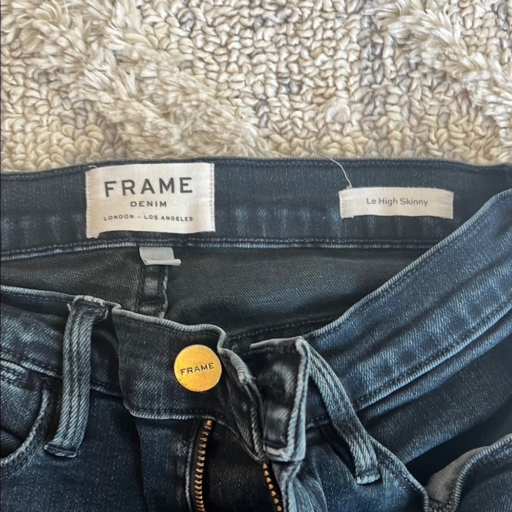 Frame Denim Women's Le High Skinny Jeans - Black